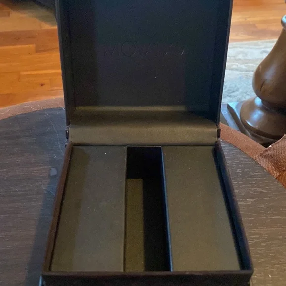 Mens Movado Watch, silver band black face. - Picture 9 of 10